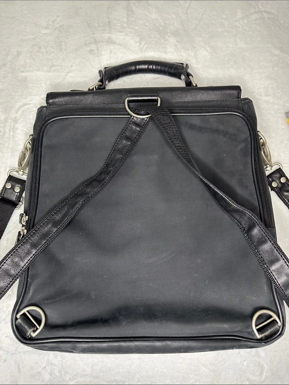 Bellini Men's Messenger Backpack Briefcase Laptop BagLeather & Nylon Design